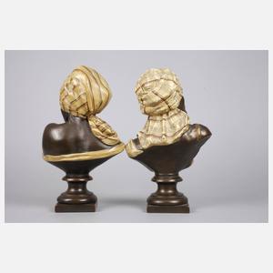 Wilhelm Giesecke und Rudolf Thiele, paar Araberbüsten