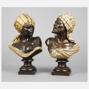 Wilhelm Giesecke und Rudolf Thiele, paar Araberbüsten