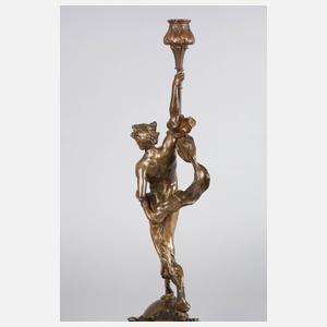 Figürlicher Leuchter Jugendstil