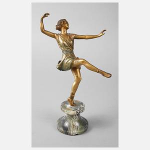 Balletttänzerin Bronzeskulptur