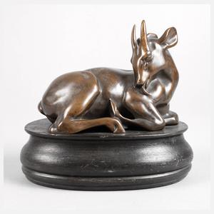 Monogrammist KK, liegende afrikanische Zwergantilope