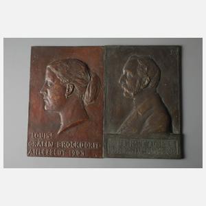 Konvolut Plaketten Julie Genthe