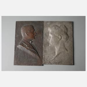 Konvolut Plaketten Julie Genthe