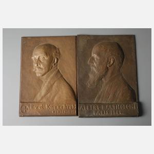 Konvolut Plaketten Julie Genthe