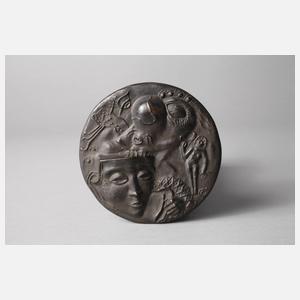 Otto Coester, abstrakte Bronzeplakette