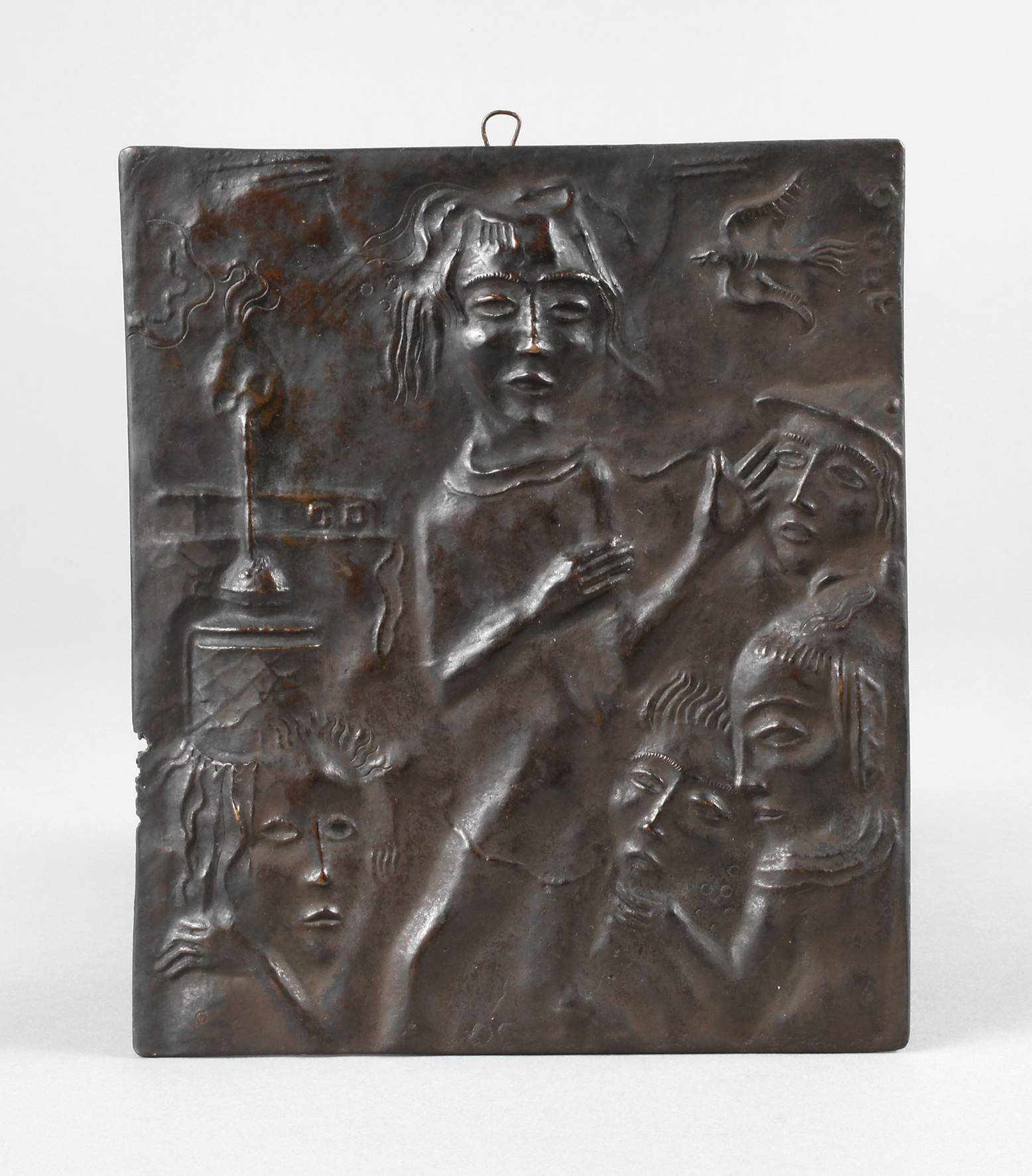 Otto Coester, Bronzeplakette ”Zwölfjähriger Jesus im Tempel”