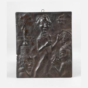 Otto Coester, Bronzeplakette ”Zwölfjähriger Jesus im Tempel”