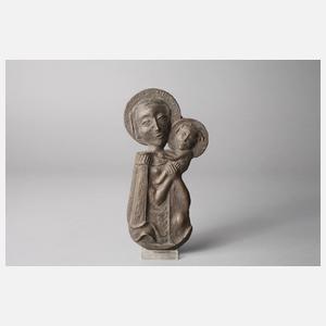 Otto Coester, Bronzeplakette Heilige Maria mit dem Kind