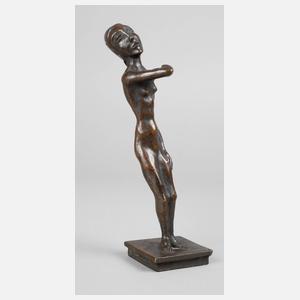 Otto Coester, stehender Mädchenakt