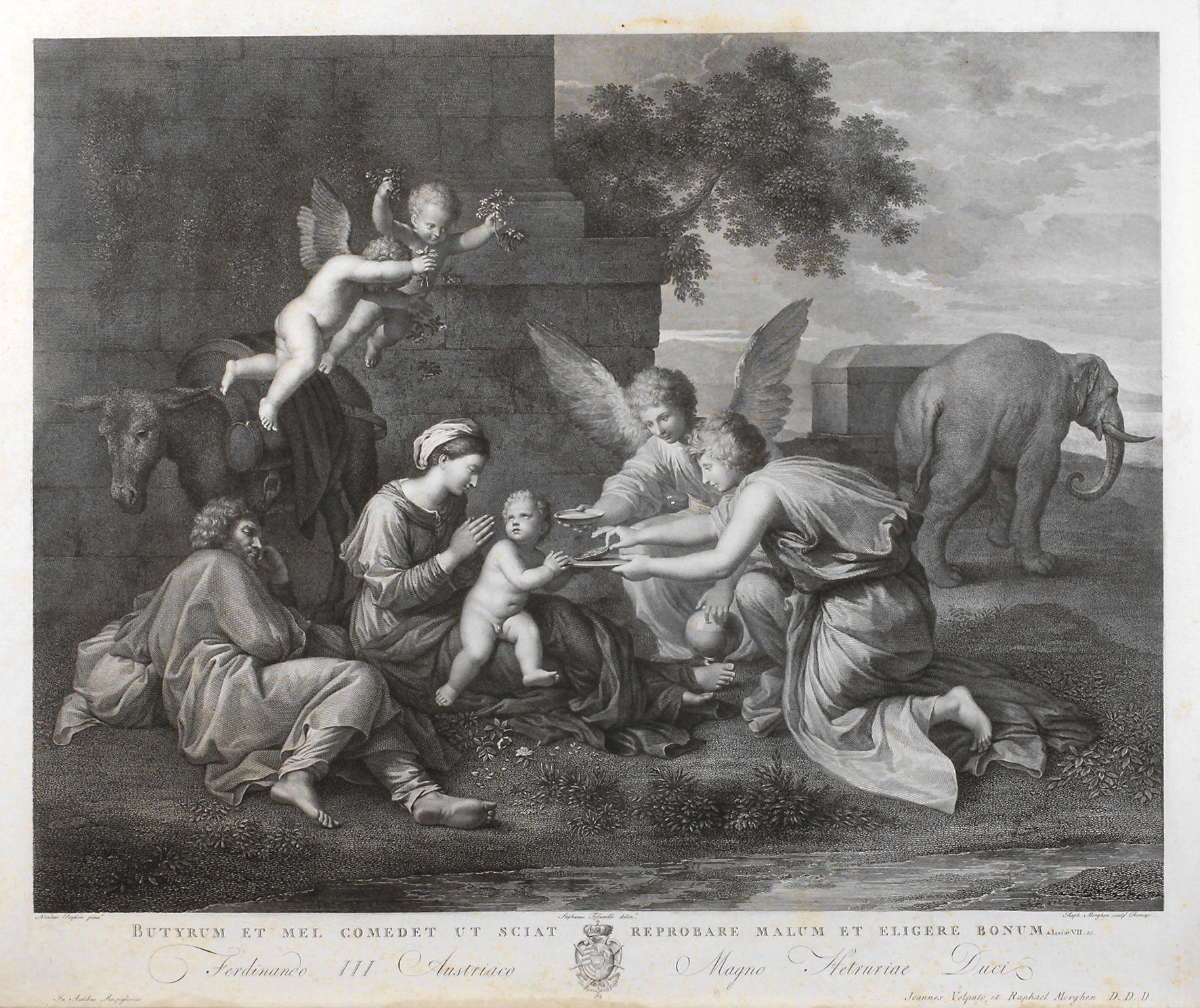 Raphael Morghen, Ruhe der Heiligen Familie