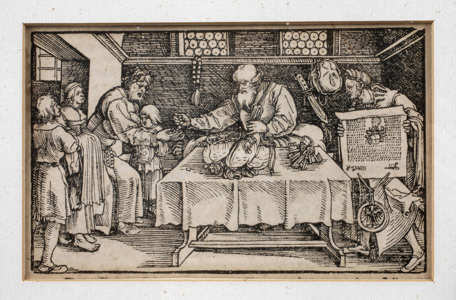 Petrarcameister, Szene nach Art des ”Trostspiegels”