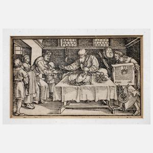 Petrarcameister, Szene nach Art des ”Trostspiegels”