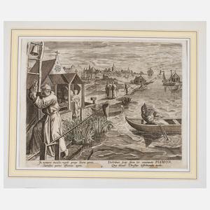 Johann Sadeler, Szene aus dem Leben des Heiligen Piamon Diocles