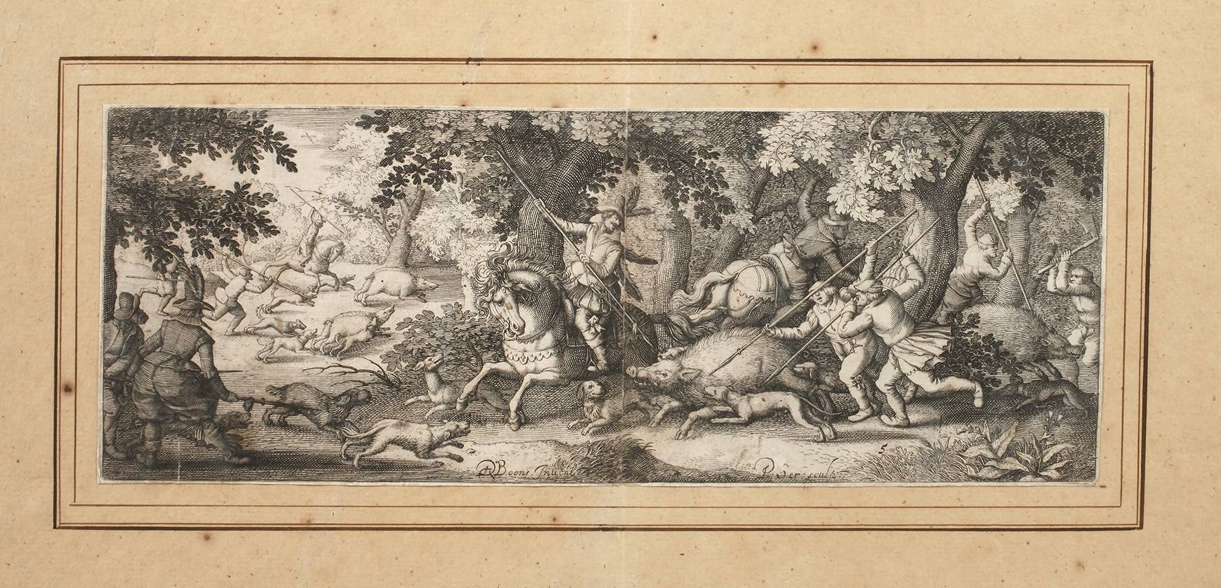 Pieter van Serwouters, ”Die Wildschweinjagd”