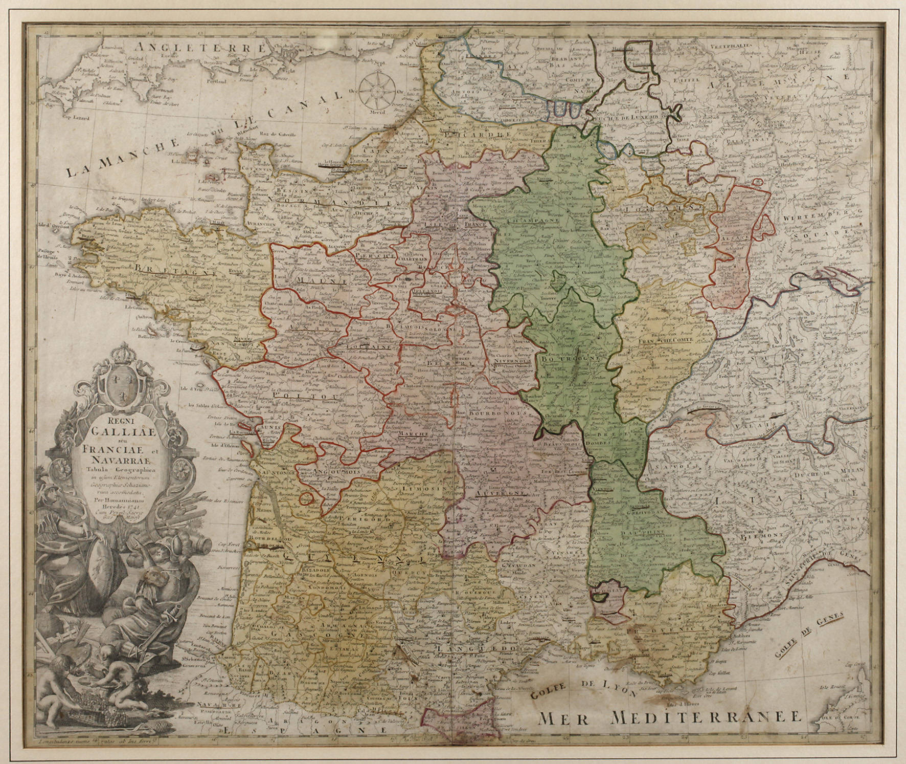 Homanns Erben, Karte Frankreich