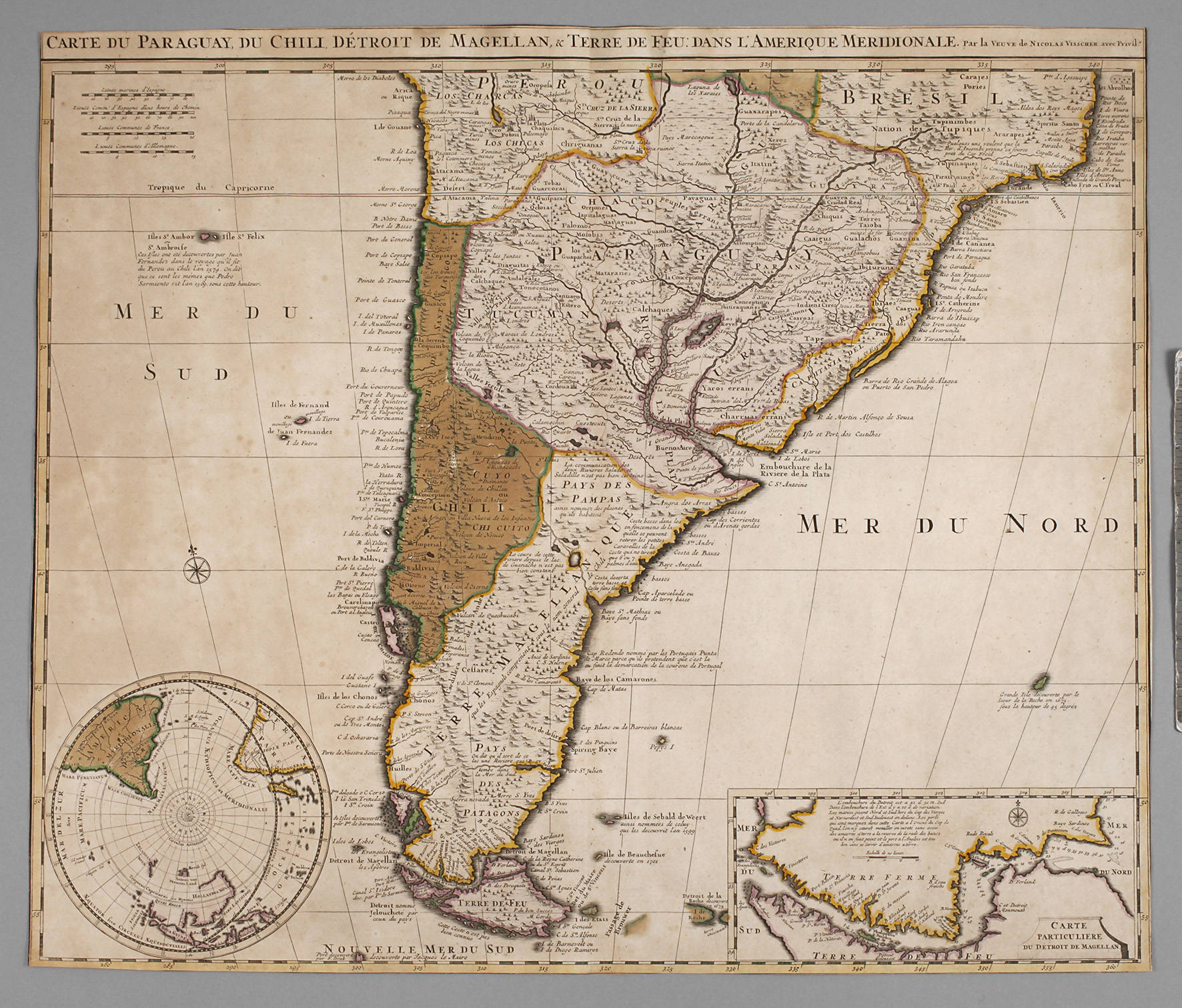 Nicolas Visscher, Historische Karte Südamerika