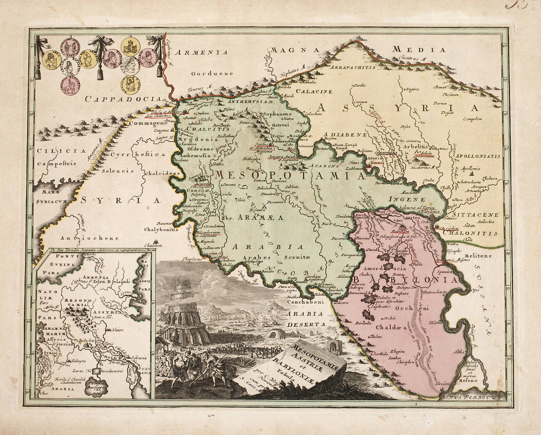 Christoph Weigel d. Ä., Historische Landkarte Zweistromland