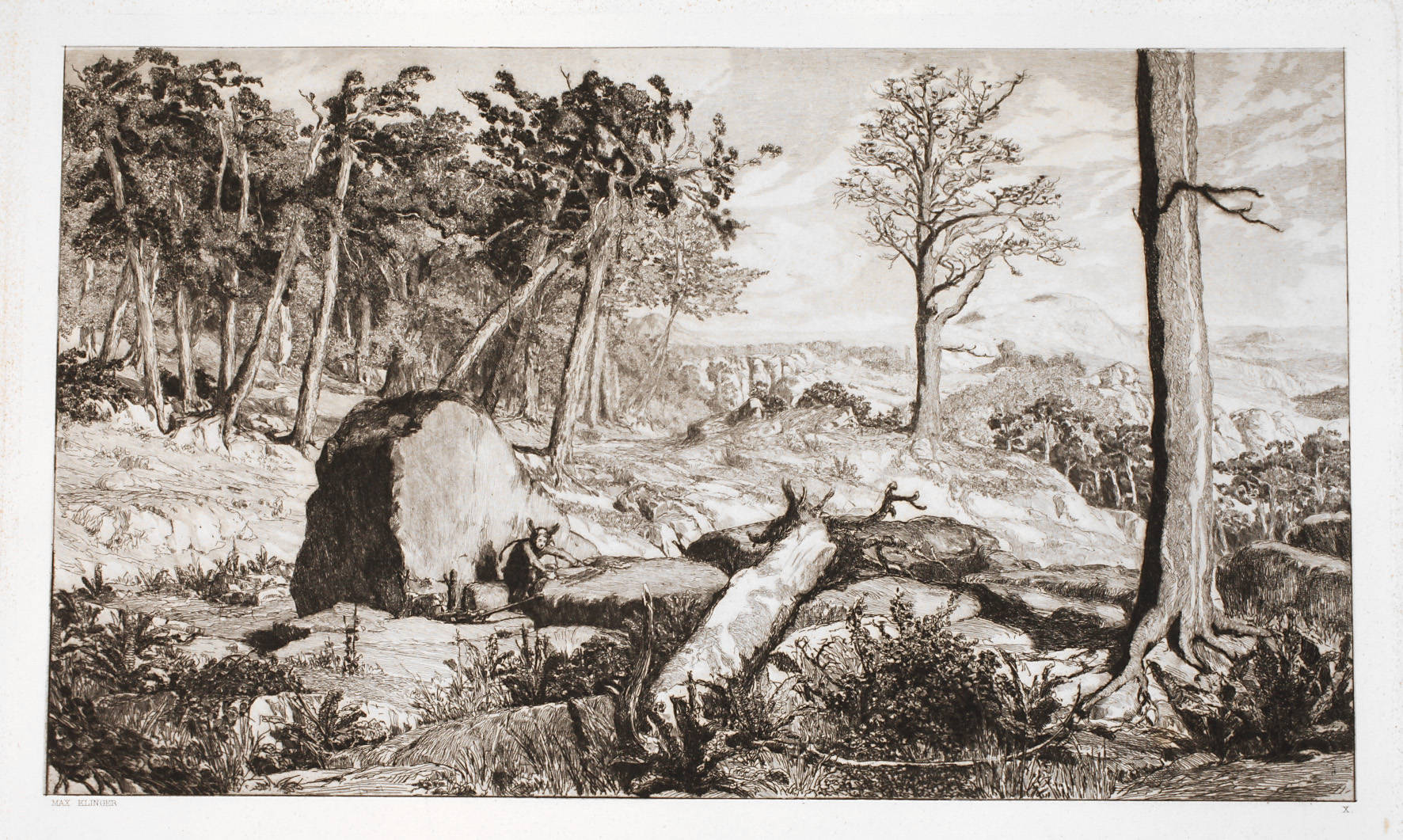 Prof. Max Klinger, ”Simplicius in der Waldeinöde”