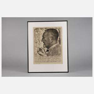 Cuno Amiet, Selbstbildnis im Profil