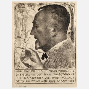 Cuno Amiet, Selbstbildnis im Profil