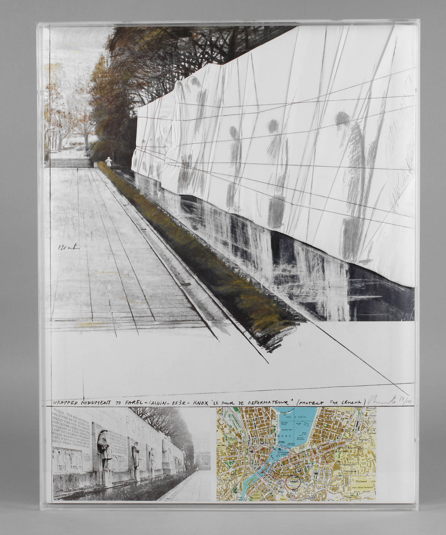 Christo, ”Wrapped Monument to Farel-Calvin-Beze-Knox”