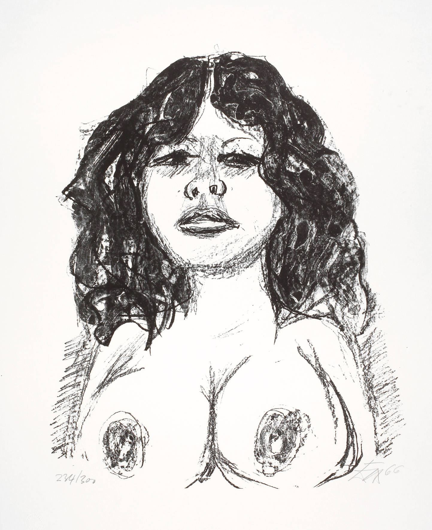 Prof. Otto Dix, ”Halbakt von vorn”