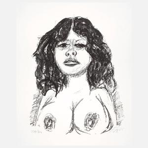 Prof. Otto Dix, ”Halbakt von vorn”