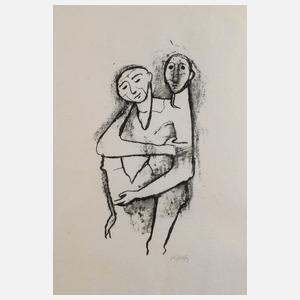 Prof. Karl Hofer, ”Paar in Umarmung”