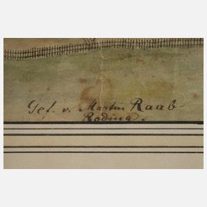 Ansicht von Dorf und Burg Brennberg