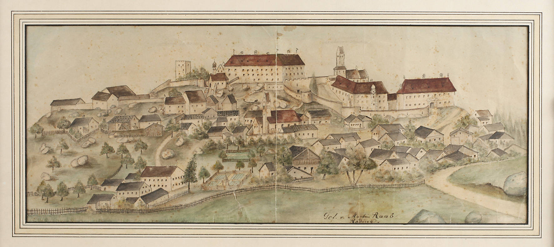 Ansicht von Dorf und Burg Brennberg