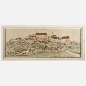 Ansicht von Dorf und Burg Brennberg