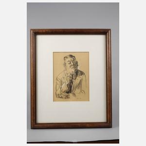 Prof. Max Ackermann, Sinnierender Raucher