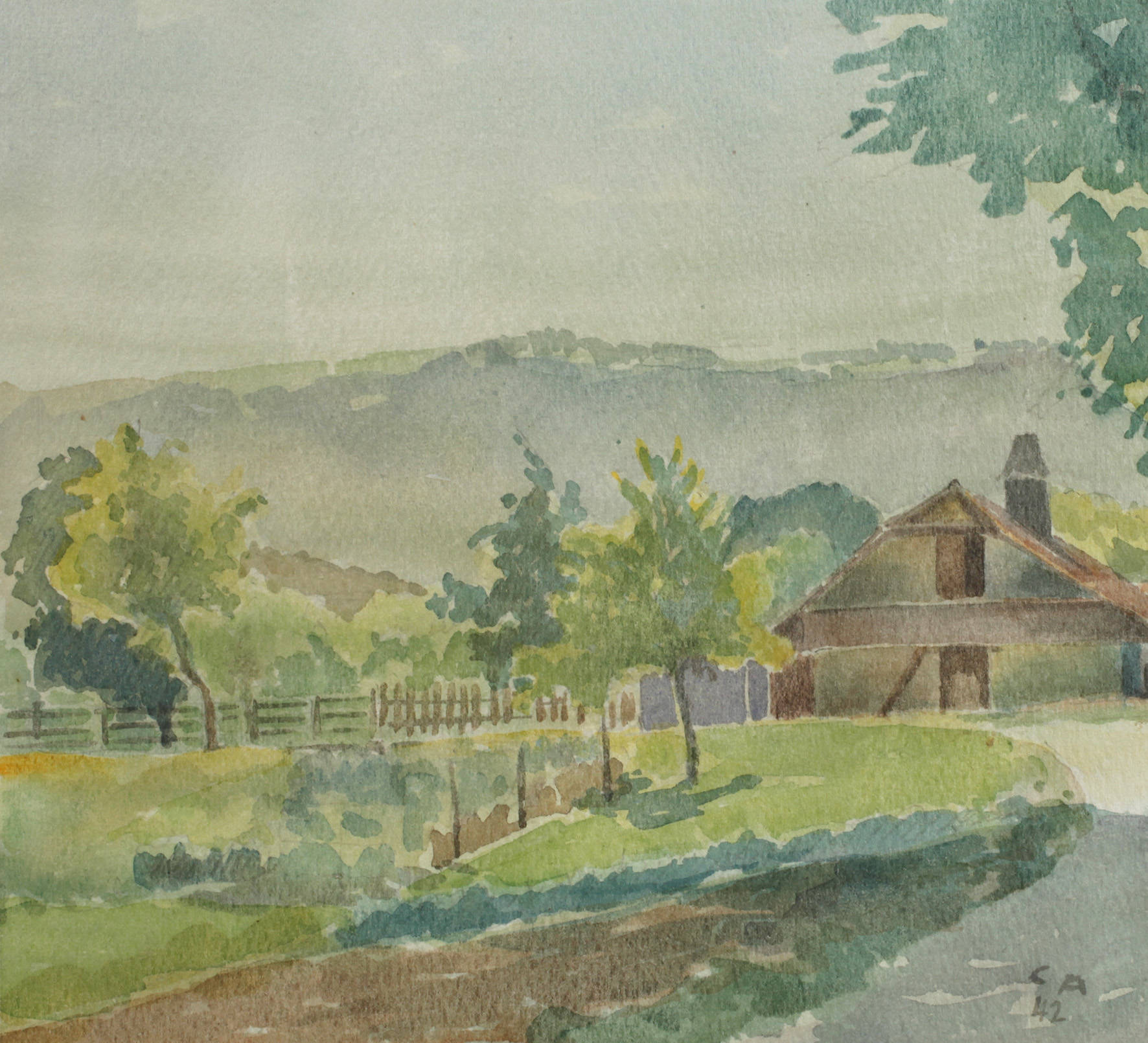 Cuno Amiet, attr., Sommerliche Berglandschaft