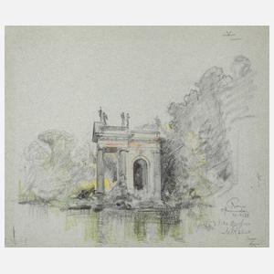 Prof. Max Friedrich Rabes, ”Garten der Villa Borghese”