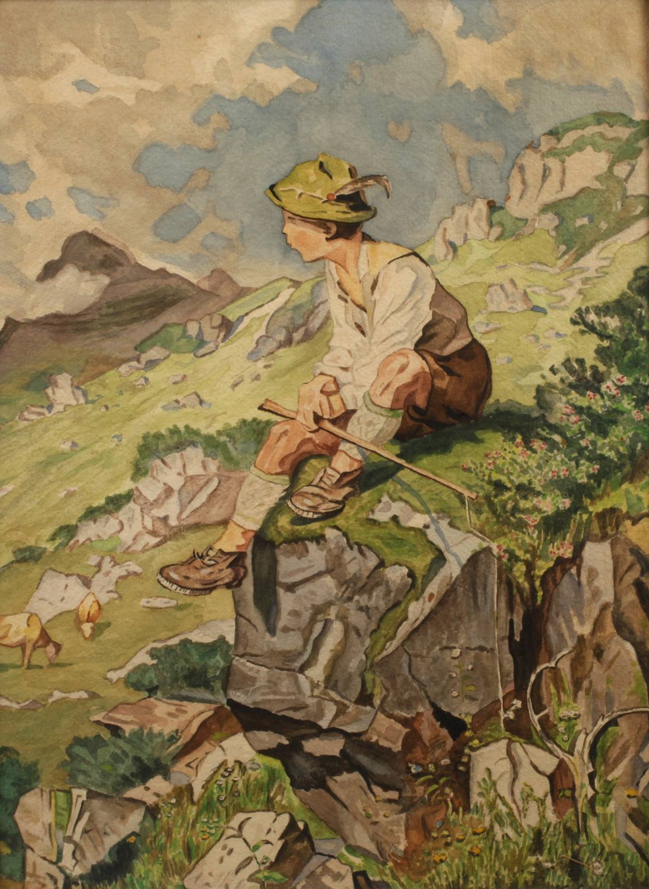 Karl Schatz, Hütejunge in den Alpen