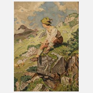 Karl Schatz, Hütejunge in den Alpen