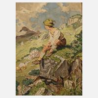 Karl Schatz, Hütejunge in den Alpen111