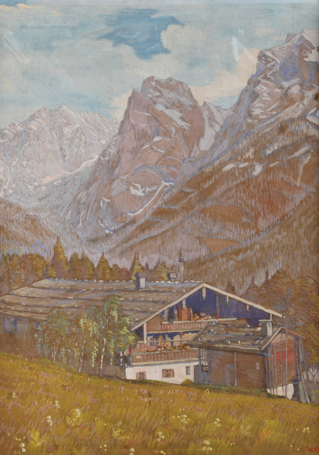 Bergbauernhof in den Alpen