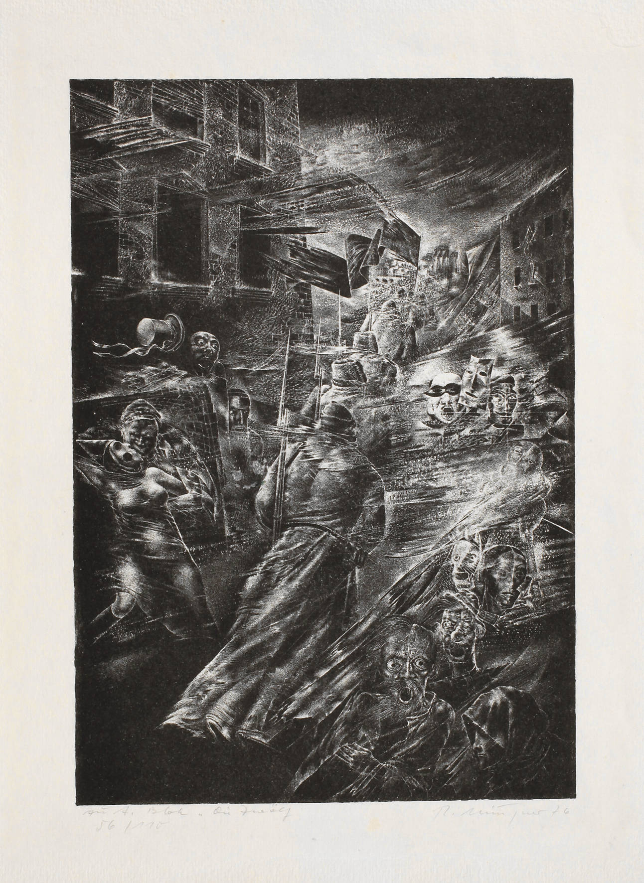 Prof. Rolf Münzner, ”zu A. Block – Die Zwölf”