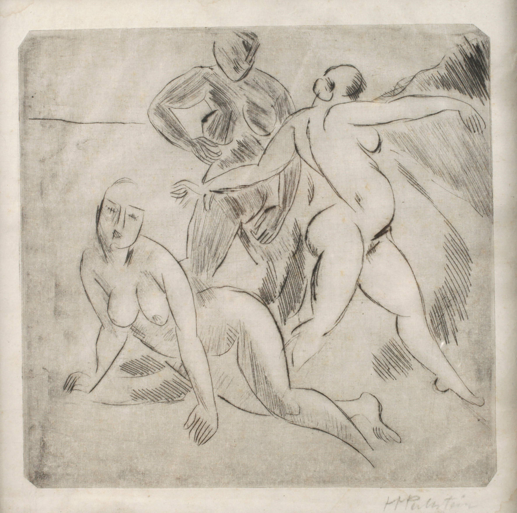 Prof. Hermann Max Pechstein, ”Am Meer III”