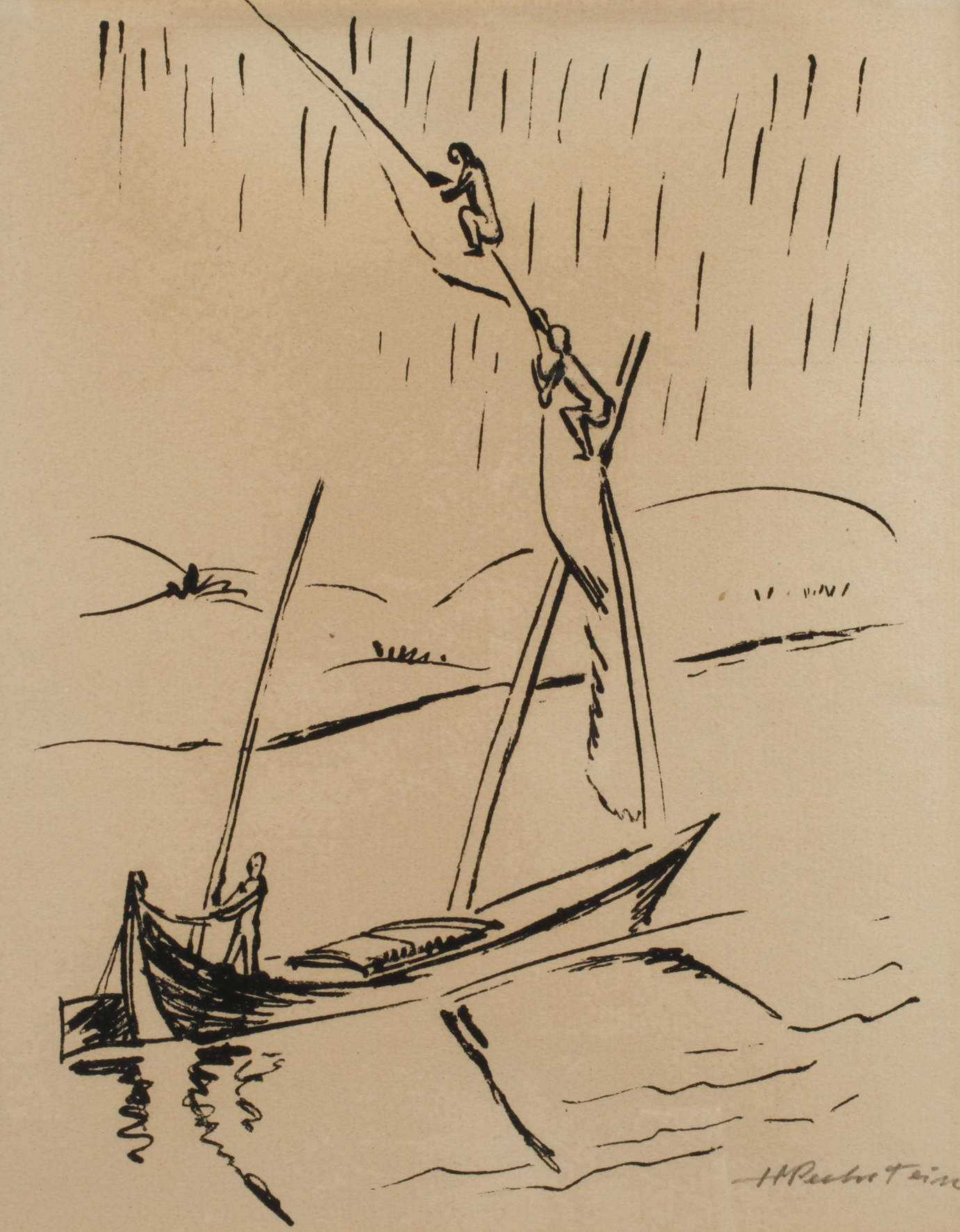 Prof. Herrmann Max Pechstein, ”Suezkanal”