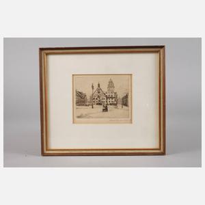 Rudolf Poeschmann, Marktplatz von Plauen im Winter