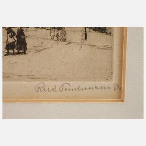 Rudolf Poeschmann, Marktplatz von Plauen im Winter