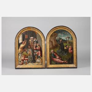 Diptychon mit Passionsszenen um 1500