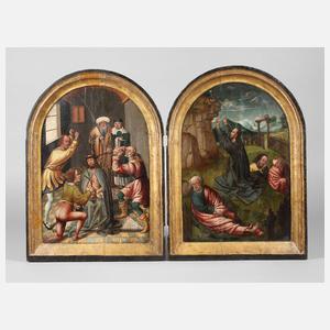 Diptychon mit Passionsszenen um 1500