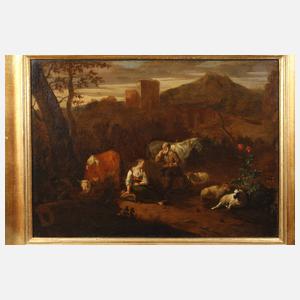 Nicolaes Berchem, Abend im Gebirge