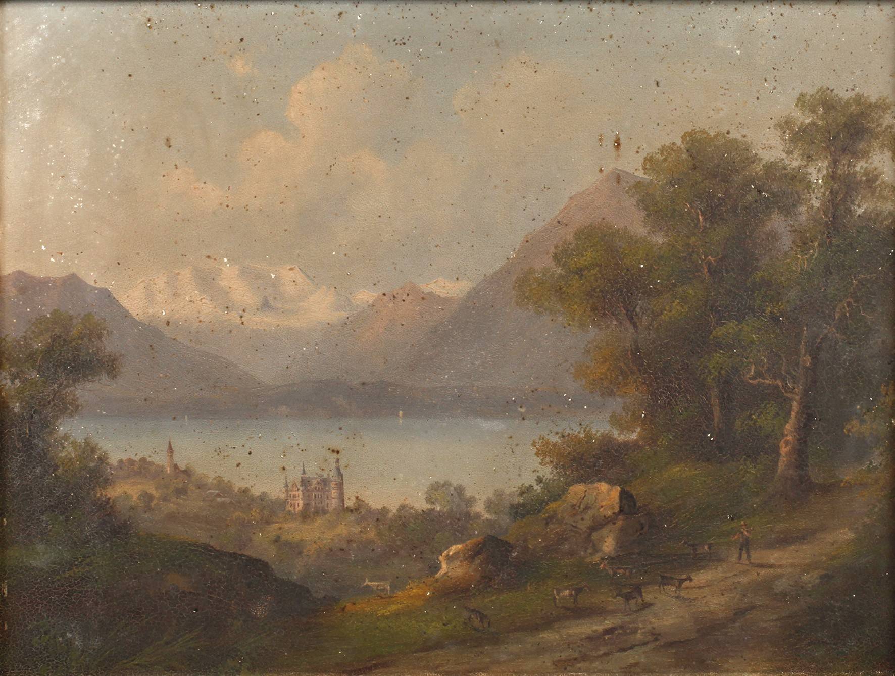 Hubert Sattler, attr., Partie in den Alpen