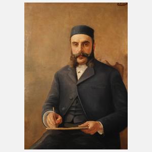 C. Simon, Sitzender Herr mit Zeichenblock