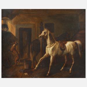 Otto Speckter, attr., Besuch im Pferdestall