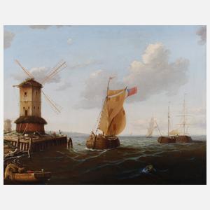 M. Werkmeister, Segelschiffe an der Küste